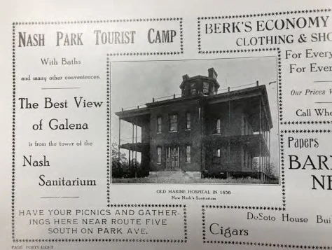 A 1927 advertisement for Nash Park Tourist Camp